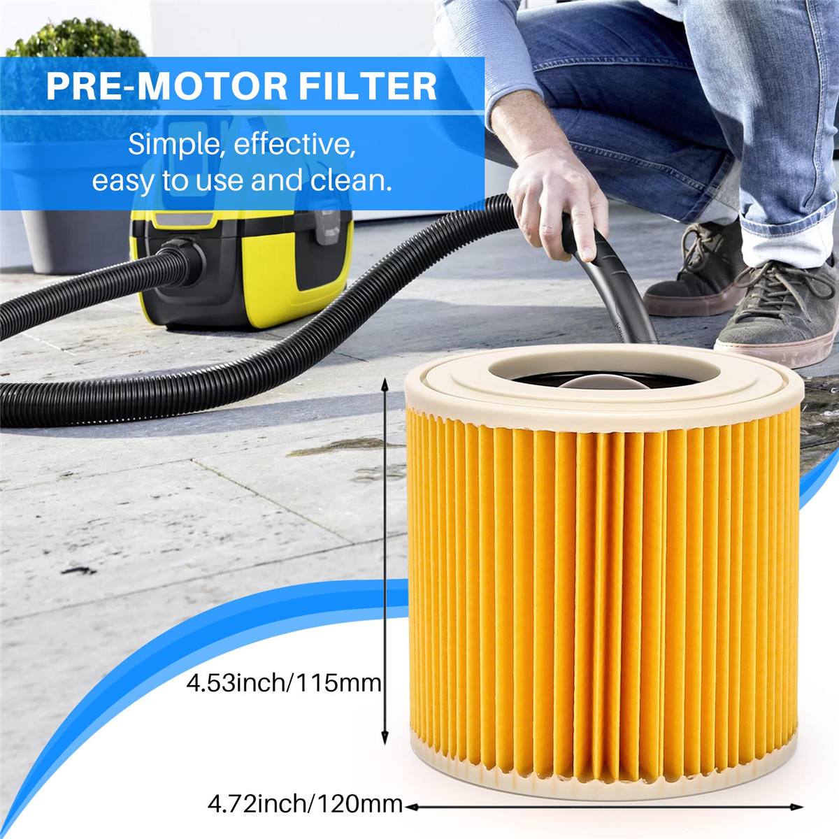 2 buah Filter untuk penyedot debu WD3 Premium WD2 WD3 WD1 MV3 MV2 WD 3 P Kit Ekstensi terhadap debu halus