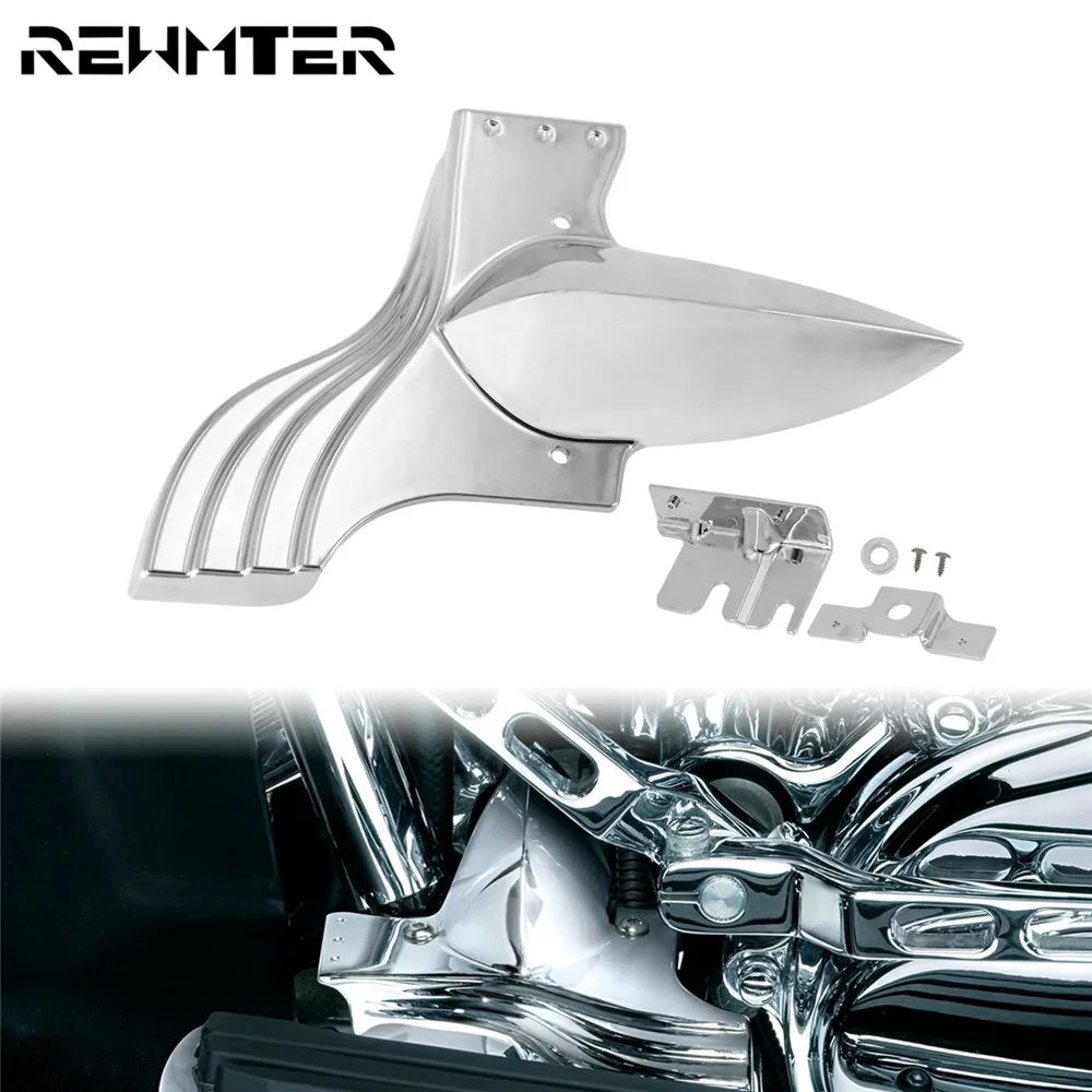 Cubierta de marco frontal inferior cromado para motocicleta, cubierta de plástico para Harley Touring Road King Tour Street Glide Electra Glide 91-23 Trike 09-23