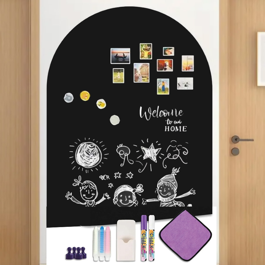 Juego de arco de calcomanías de pared magnéticas, 2025 nuevo pizarra de 24 "x 48" para aprendizaje de dibujo de calcomanía de pared magnética, pizarra magnética