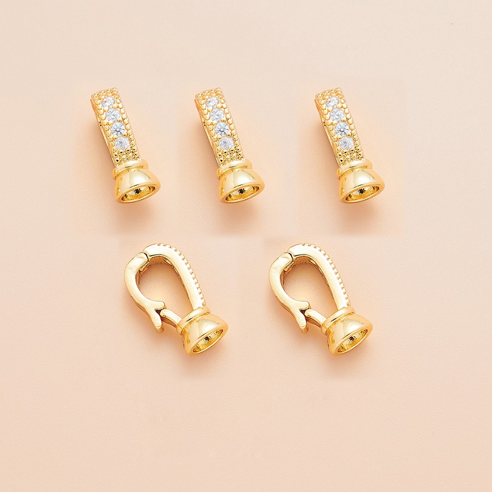 4 Stuks 18K Verguld Messing Geen Fade Armband Ketting Hangers Connector Gesp Diy Sieraden Maken Benodigdheden Accessoires Groothandel