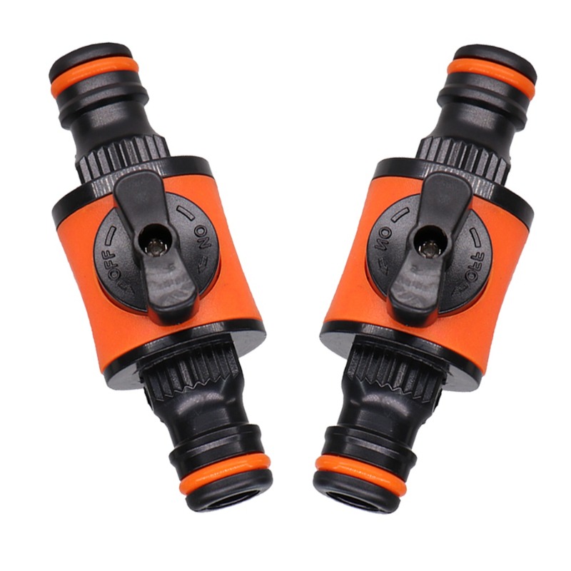 Manguera de jardín igual de 16MM, accesorio de válvula de cierre, adaptador de grifo de tubo de plástico, junta rápida para riego, lavado de coches, 1 ud./2 uds.