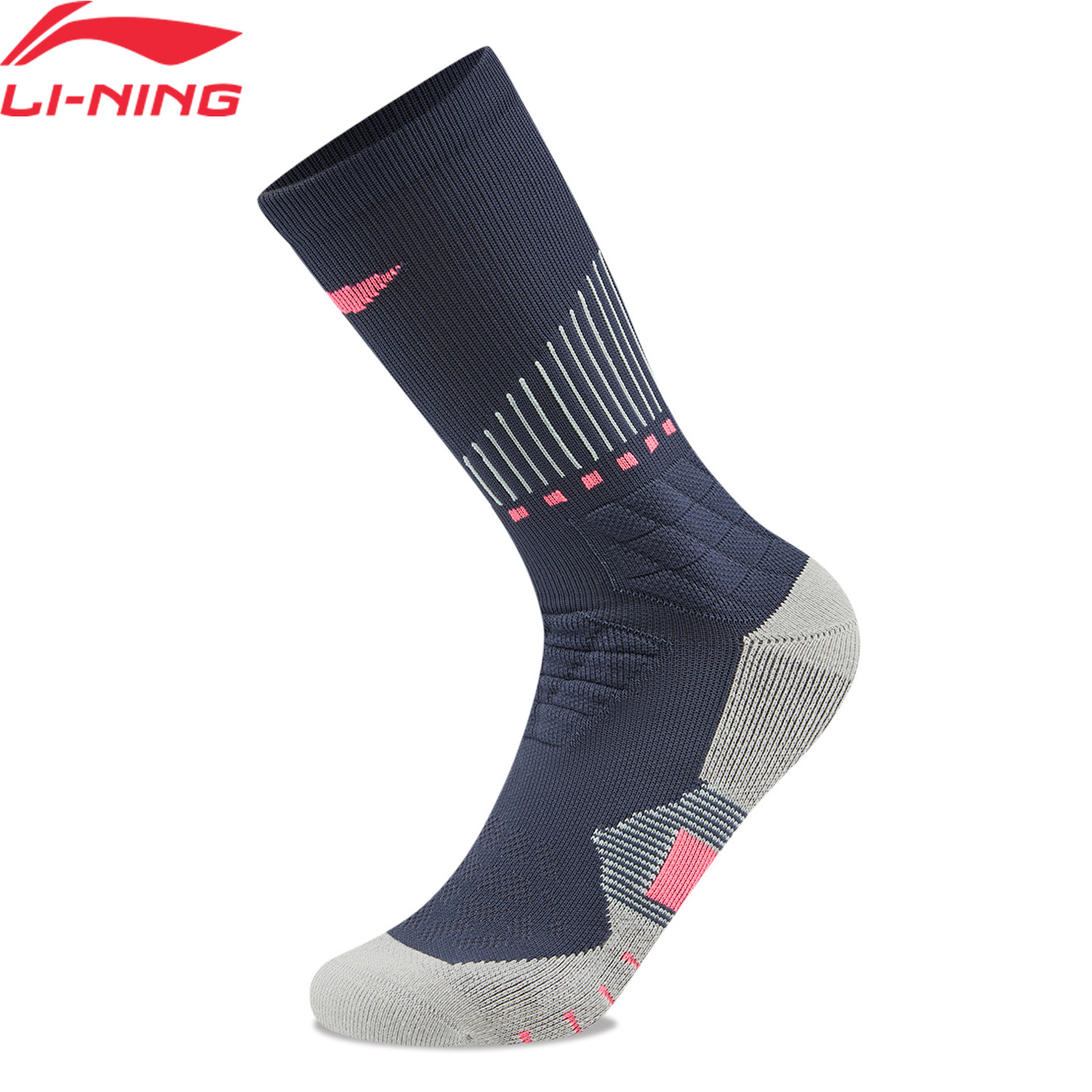 Баскетбольные носки Li-Ning унисекс, 24-28 см, с защитой от бактерий, мягкие, эластичные, удобные, стильные спортивные носки LiNing AWLW037