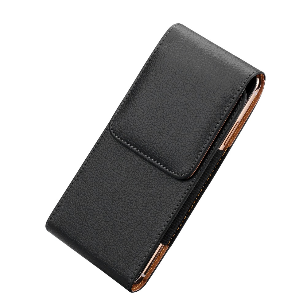 Funda de cuero Universal para teléfono móvil, bolsa con Clip para cinturón, informal, rectangular, PU, para Samsung, Huawei y Xiaomi