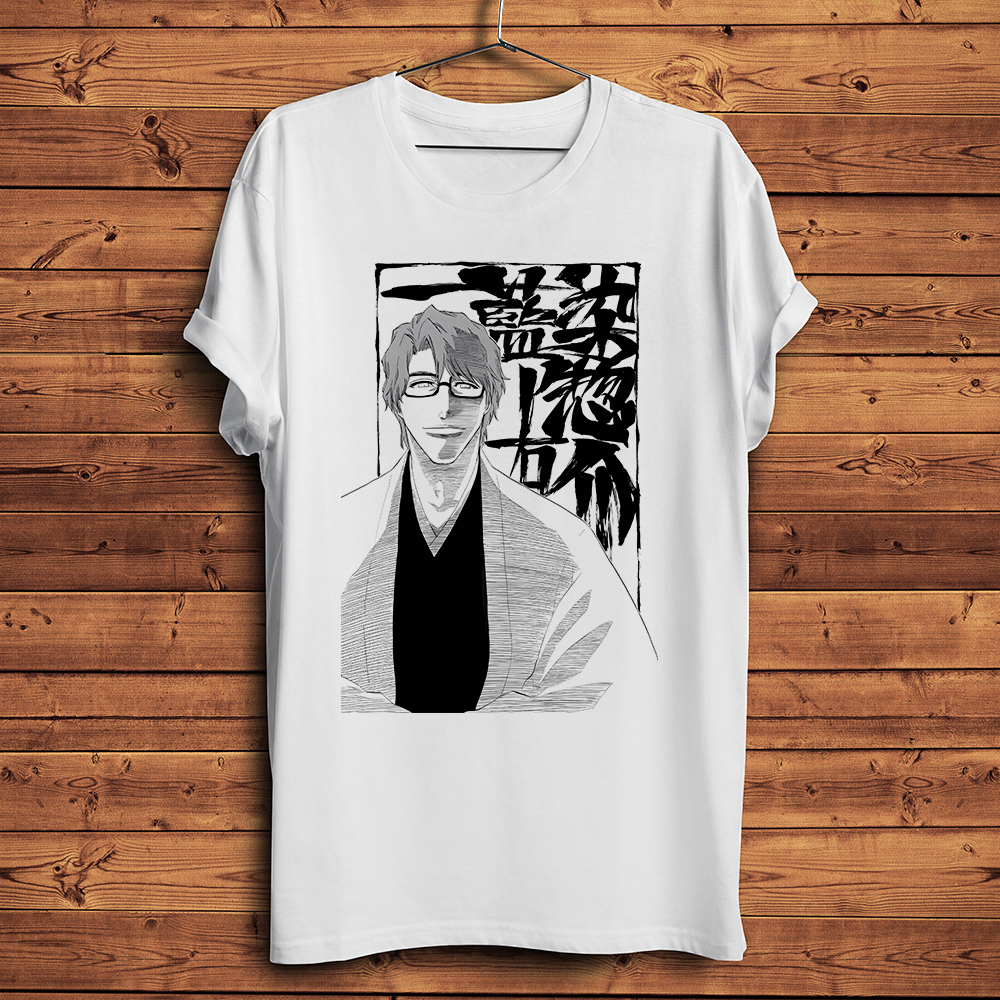Bleach Gotei 13 Kyoraku Shunsui Ichimaru Gin śmieszna koszulka anime męska koszulka z krótkim rękawem unisex Manga Streetwear TShirt