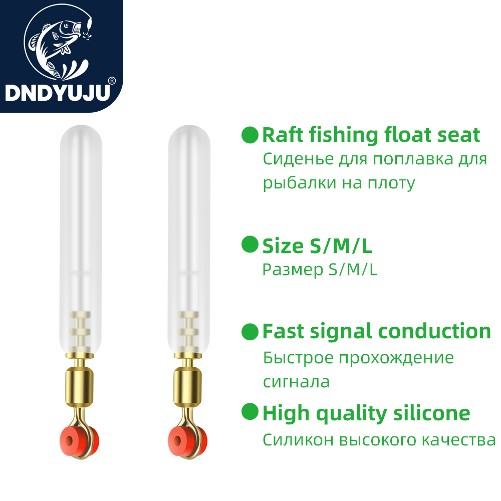 DNDYUJU 10pcs Silicone Fishing Float Holder Copper Head Swivel 360 Degree Rotating Freely Anti knot Float Rest Accesories