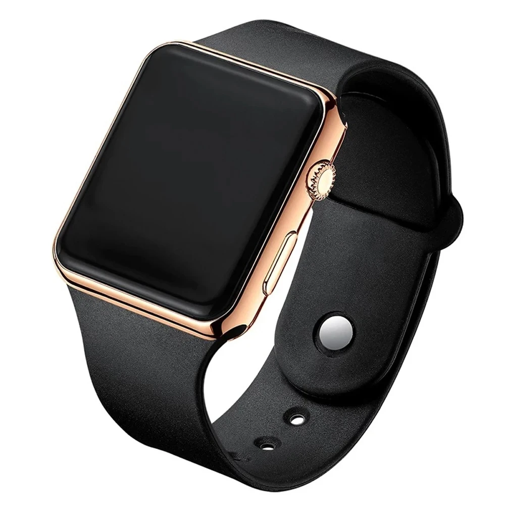 2024 moda esporte relógio digital feminino quadrado led relógios cinto de silicone eletrônico feminino relógios digitais relógio montre femme
