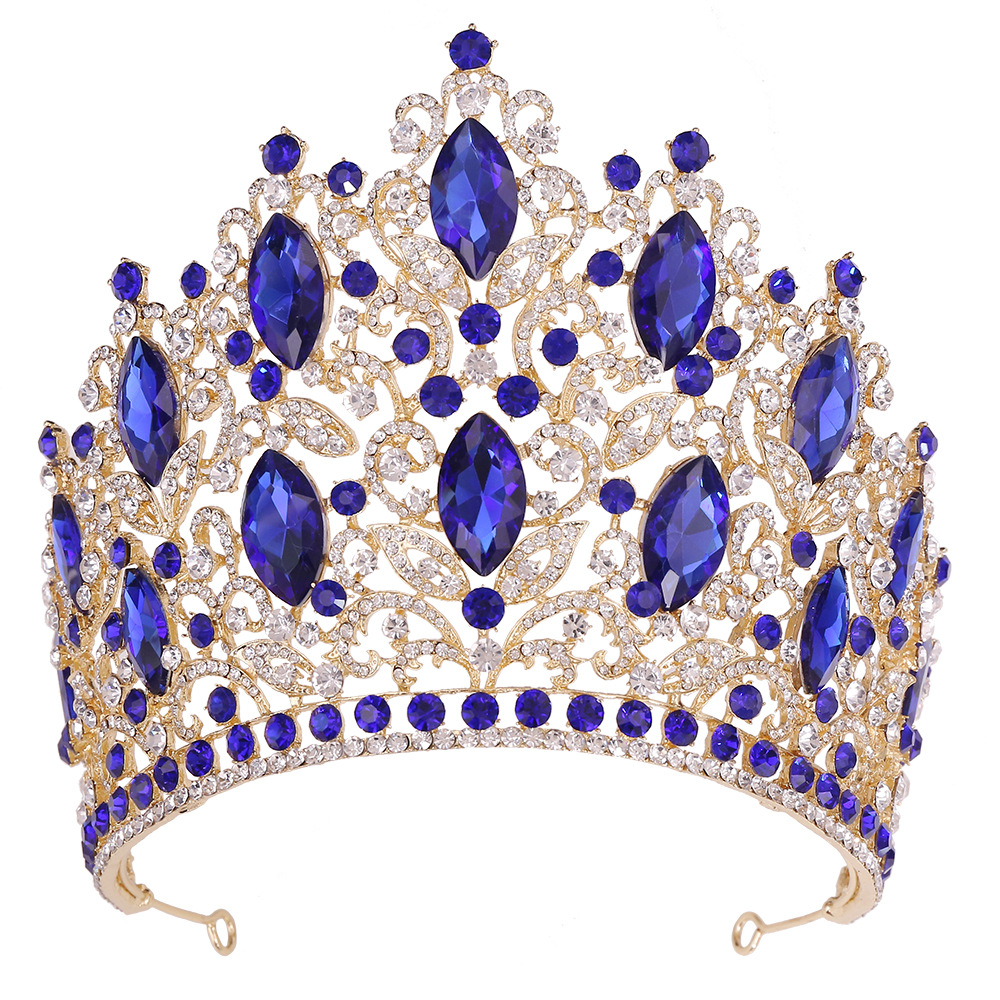 KMVEXO luksusowy duży leśny kryształ Rhinestone korona ślubna Tiara ślubne akcesoria do włosów korona wesele nakrycia głowy prezent