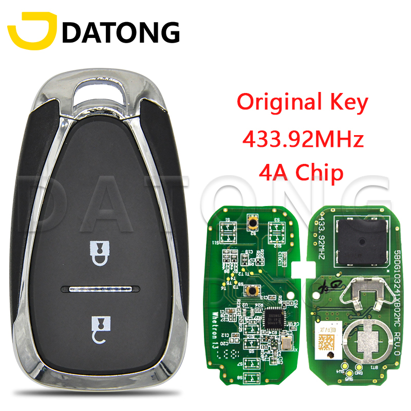 Datong Wereld Auto Afstandsbediening Sleutel Voor Chevrolet Jm Trax Tracker Orlando 4A PCF7938X 433.92Mhz Originele Keyless Promixity Card