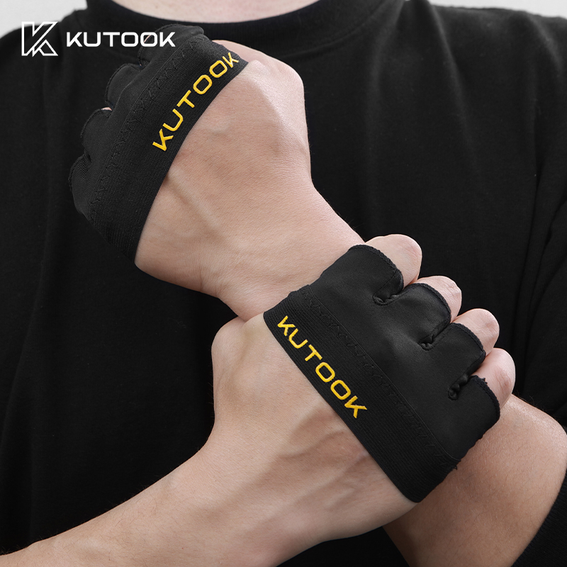 KUTOOK спортивные перчатки для фитнеса для тренировок, тяжелой атлетики, частичные прочные перчатки с подушкой для тренировок, аксессуары для спортзала
