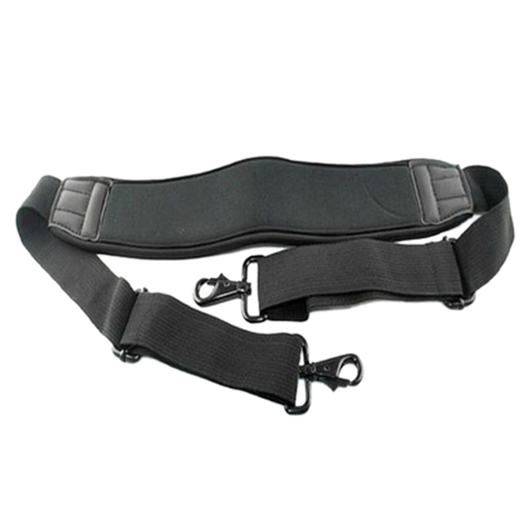 Schwarzer verstellbarer Umhängetaschengurt mit Doppelhaken für Canon Nikon Laptop Computer Kamera Stabilisatortasche