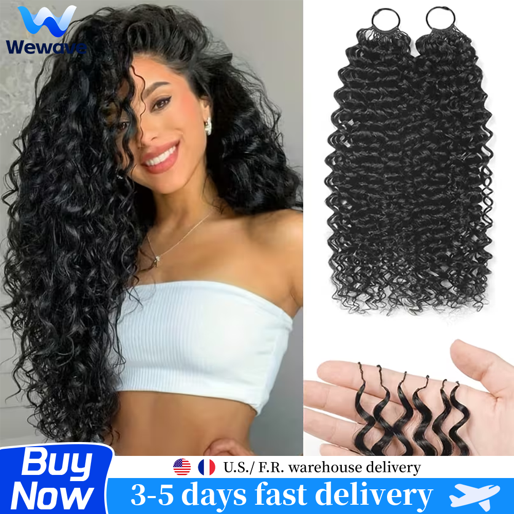 Crochet Human Hair Extensions Knotless Pre-Separated No Shedding Invisible Crochet Feather Braiding Brazilian Hair Extension