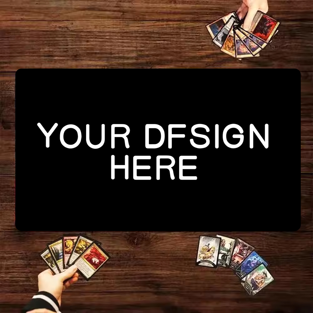 Tapete de juego TCG personalizado, tapete de juego personalizado de 24 "X 14", tapetes de juego de mesa personalizados con zonas, accesorios mágicos de mesa, juegos de cartas comerciales