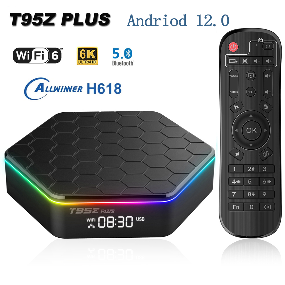 Global Version Smart TV Box WiFi6 Bluetooth 5 AllwinnerH618 32GB 64GB T95ZPLUS 4K HDR10 สตรีมสื่อเครื่องเล่นหลายภาษา