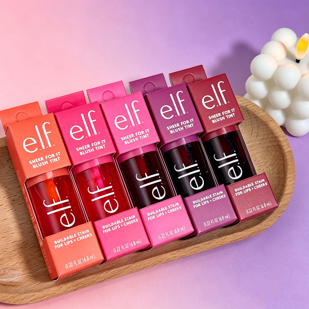 Elf New Sheer For It Blush Tint Dual-Use Flüssiges Rouge Lipgloss Transparenter Farbton Glatte Textur Schöner Glanz Für Lippen und Wangen Tägliches Make-up