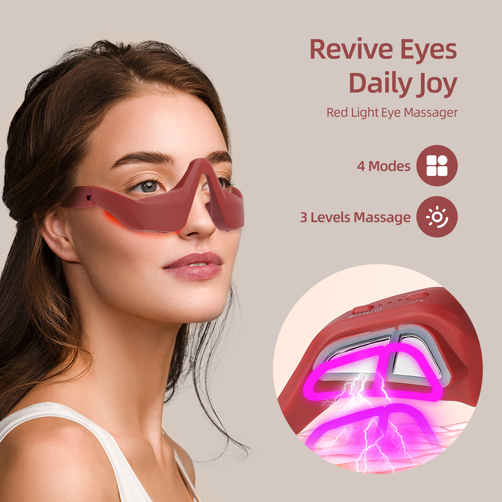 Masażer pod oczy łagodzący zmęczenie oczu 3D Anti-Aging EMS Relaksacja oczu Usuwanie cieni pod oczami Pielęgnacja i masaż oczu