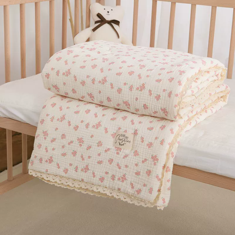 Baby Blanket Newborn Muslin Swaddle Blanket For Boys Girls Cotton Padded Soft Toddler Infant Sleeping Blankets For Crib Bedding