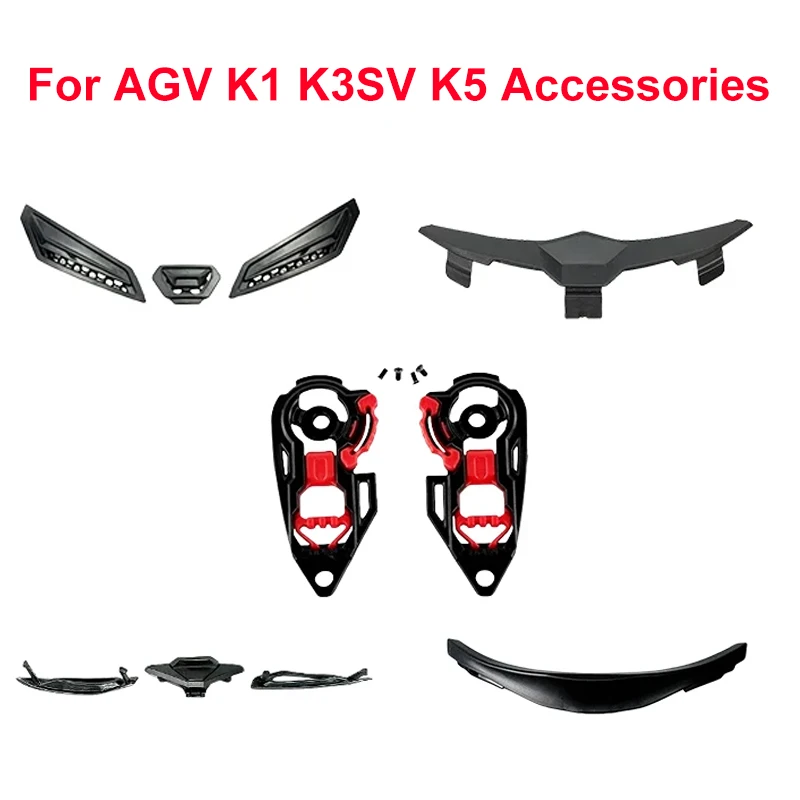 Acessórios para capacete de motocicleta, para agv k1 k3 k3sv k5 k5s, forro, protetor de queixo e nariz, acessórios de ventilação para moto