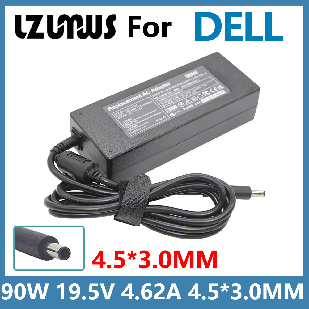 19.5V 4.62A 90W 4.5*3.0 มม.AC แล็ปท็อปชาร์จสําหรับ Dell XPS 11 12 13 L321X L322X Inspiron 12 14 15 24 Vostro 20 Power