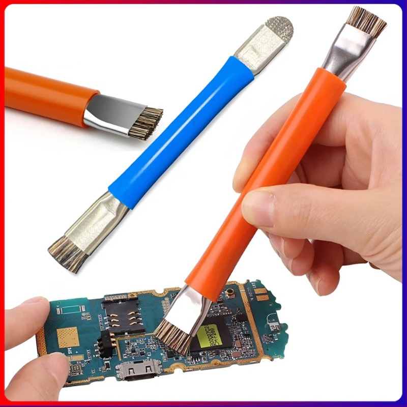 Safe Brush Anti-Static Motherboard PCB Cleaning Brush for Mobile Phone Repair Tools Kit Double Head Convenience
