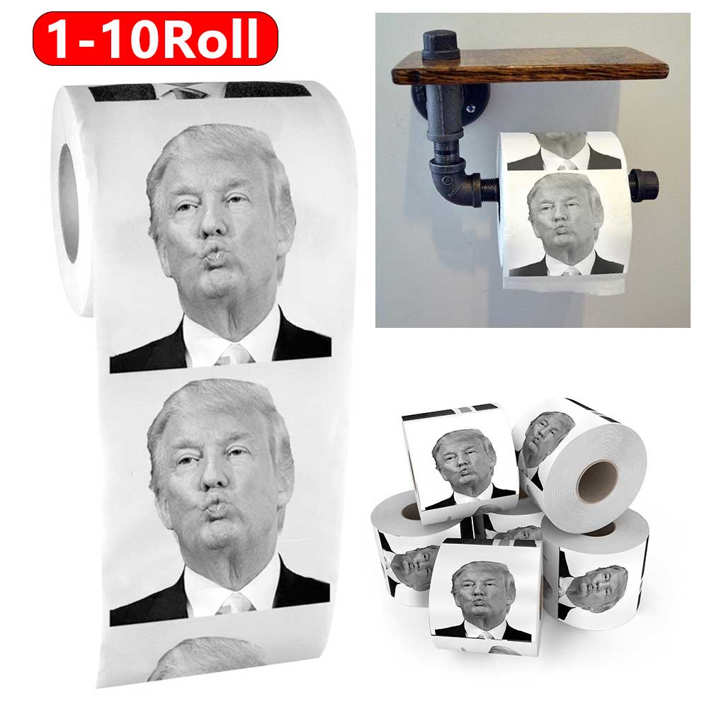 ドナルドダックプリントの面白いトイレットペーパーロール,バスタオル,1〜10ロール,100x100mm