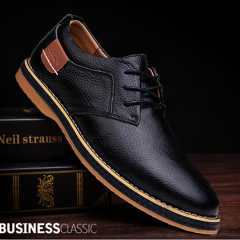 Männer Oxfords Echtes Leder Kleid Schuhe Brogue Lace Up Italienische Herren Casual Schuhe Luxus Marke Mokassins Faulenzer Plus Größe 38-48