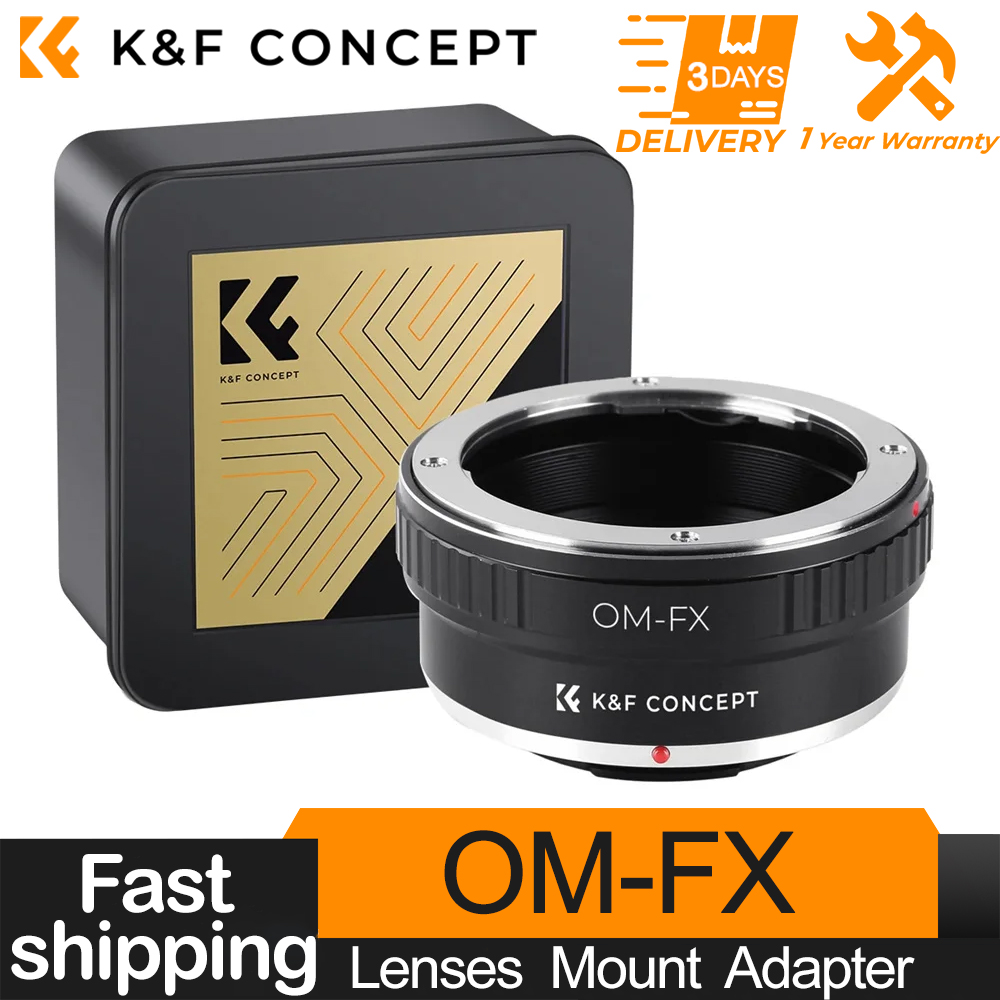K&F CONCEPT OM-FX เลนส์เมาท์อะแดปเตอร์สำหรับโอลิมปัส OM เลนส์สำหรับกล้องฟูจิฟิล์ม X ซีรีส์สำหรับฟูจิ X-A1 X-A2 X-A3 X-Pro1 X-Pro2