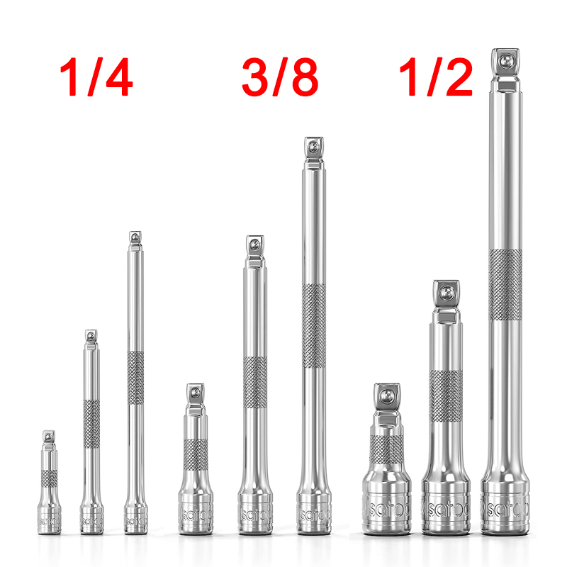 1/4 "3/8" 1/2" торцевой ключ с храповым механизмом, удлинитель 50/75/100/125/150/250 мм, длинный стержень, рулевая втулка, аксессуары для шатунов
