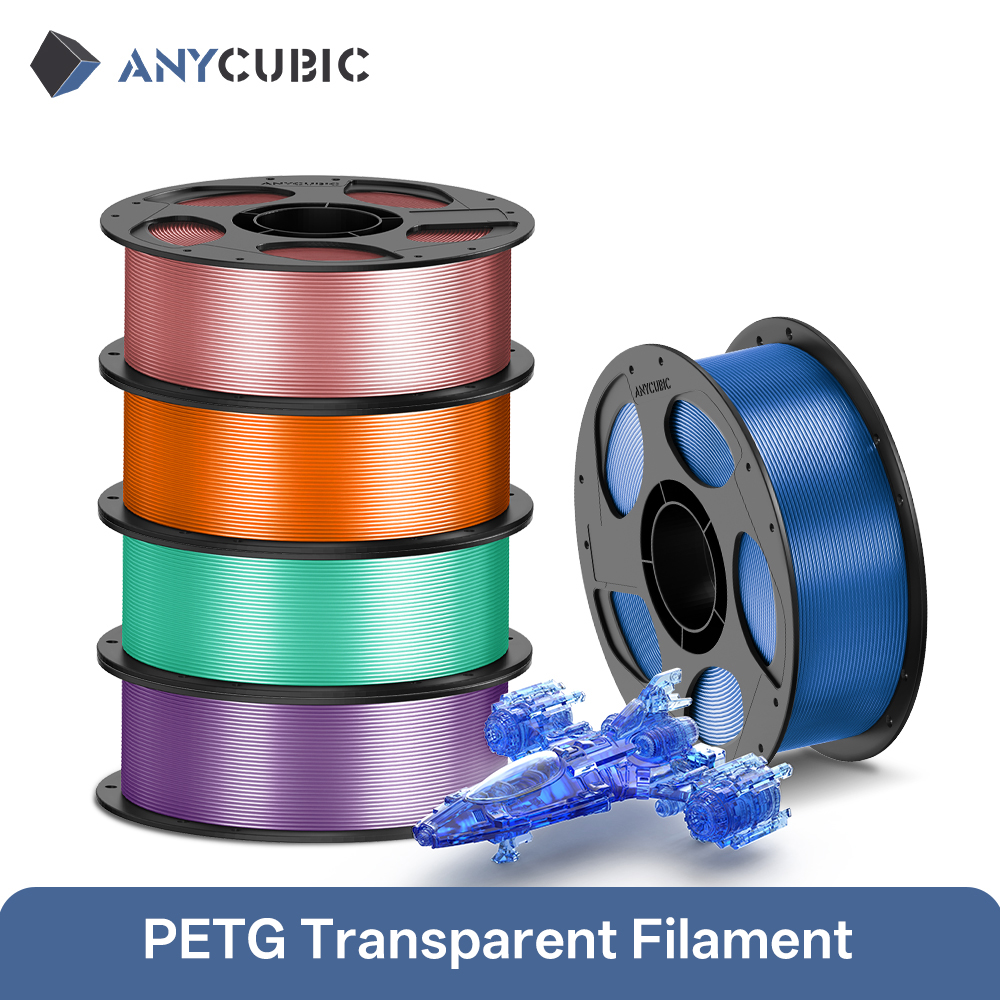ANYCUBIC PETG PLA โปร่งใส 3D เครื่องพิมพ์ Multicolor 1.75 มม.3D เครื่องพิมพ์สําหรับ Kobra 3 Combo S1C FDM 3D เครื่องพิมพ์