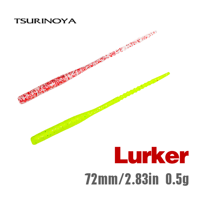 TSURINOYA 12 шт./компл. 72 мм 0,5 г Ajing мягкая рыболовная приманка LURKER Rockfish MEBARU Swimbaits джиг приманка Wobber червячная приманка