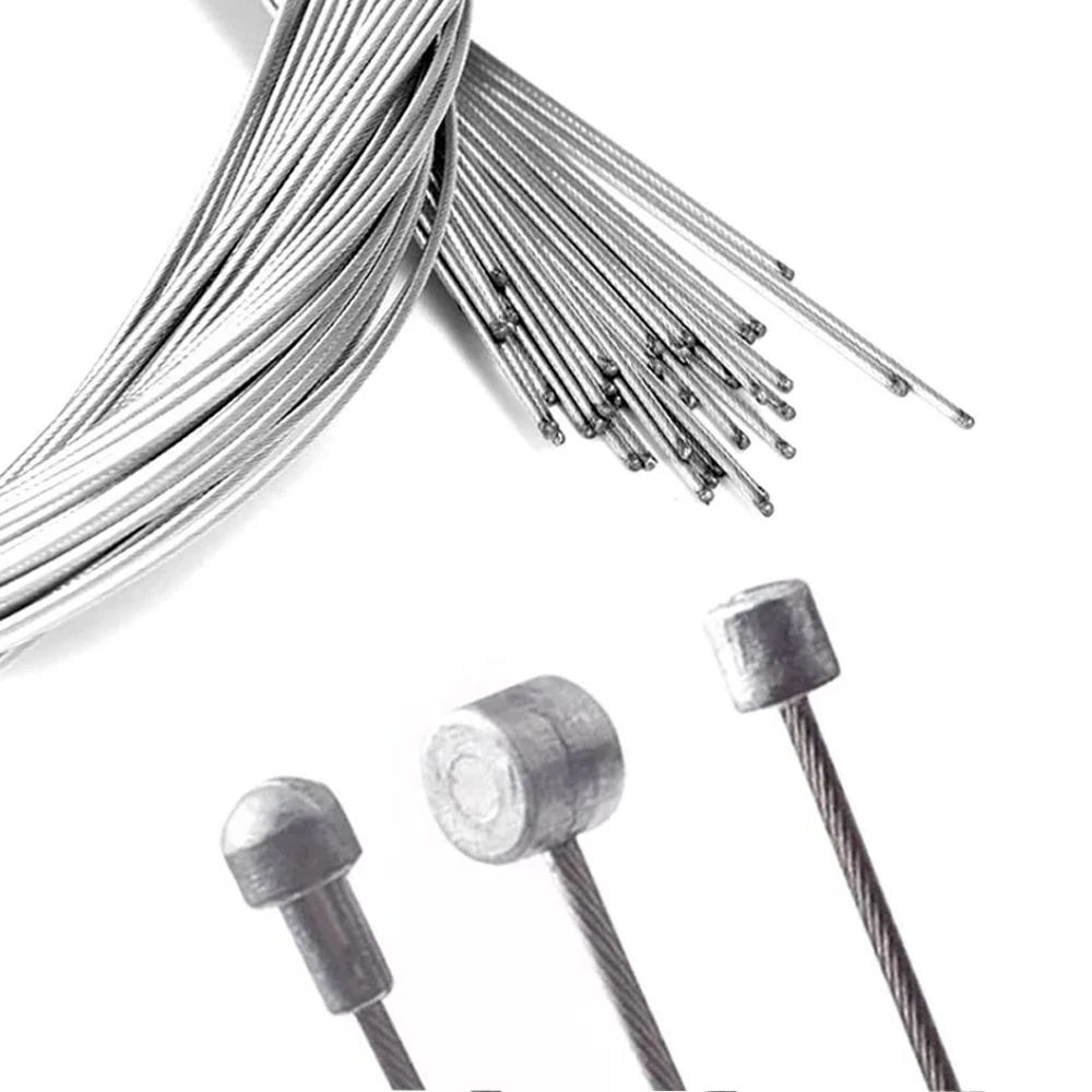 2 uds MTB línea de freno de bicicleta línea de velocidad de bicicleta palanca de cambios fija Cable de freno de engranaje Cable interno de cambio para bicicleta de carretera MTB
