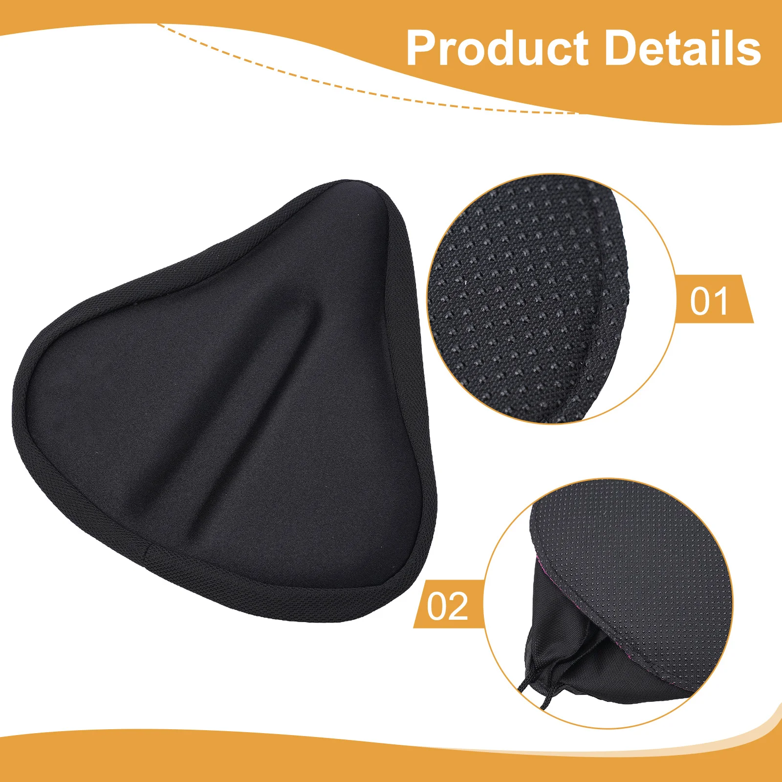 Sports Seat Gel Cover Black Non slip Cycling Bike Outdoor Road Accessories Silicone Cushion Saddle Bicycle Soft