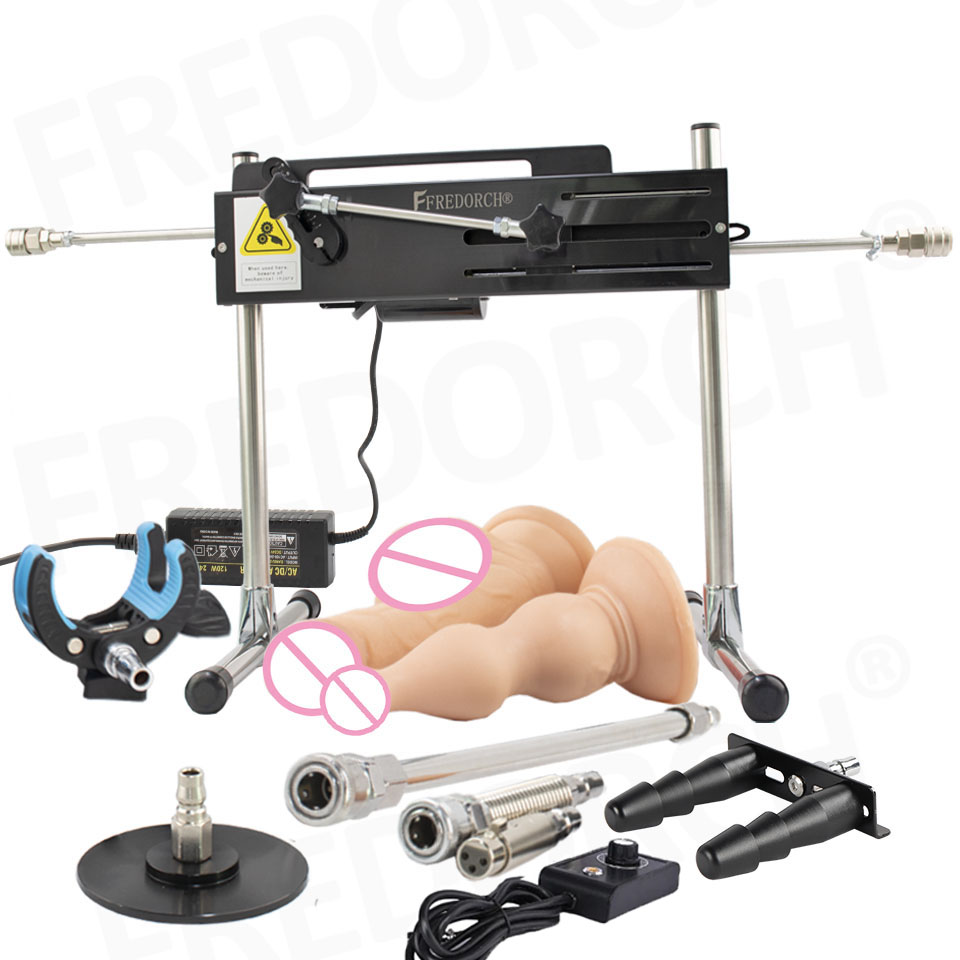 FREDORCH 1-15cm Skok 2 Pręty Cicha Premium Maszyna Seksualna dla Kobiet i Mężczyzn Masturbacja 120W Maszyna do Miłości Wibrator dla Dorosłych 2P Zabawki Seksualne