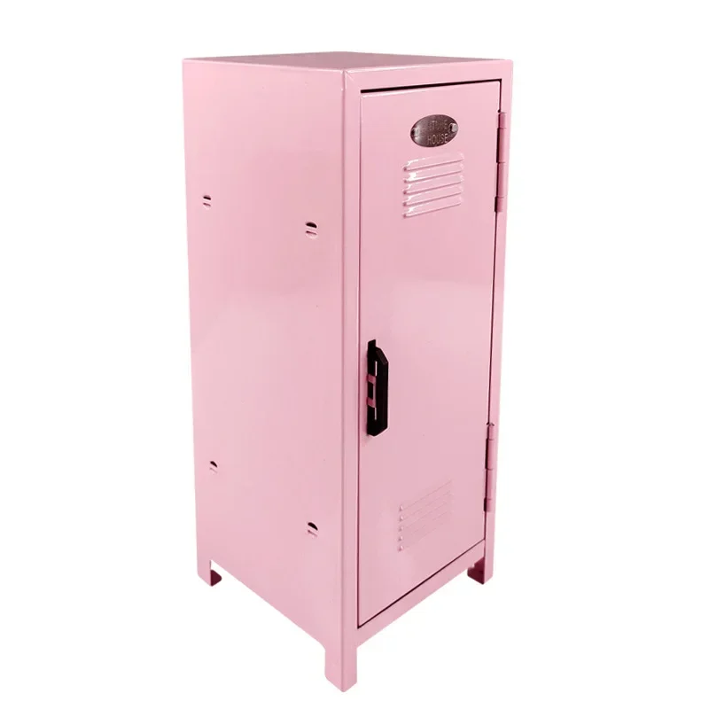 Iron Storage Box Dormitory Cosmetics Storage Cabinet Mini Safe Girls' Holiday Gifts Desktop Small Items Mini Storage Cabinet