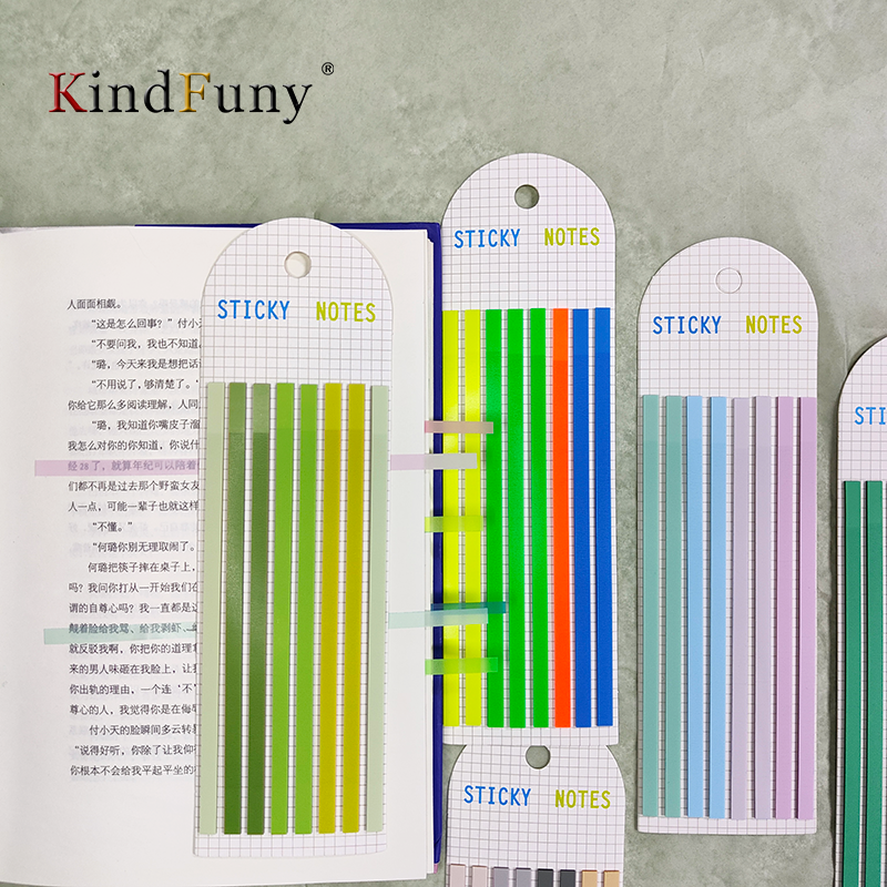 KindFuny-Autocollants transparents, 160 pièces, signets, onglets, drapeaux, papeterie posté, bloc-notes, école, fournitures de bureau