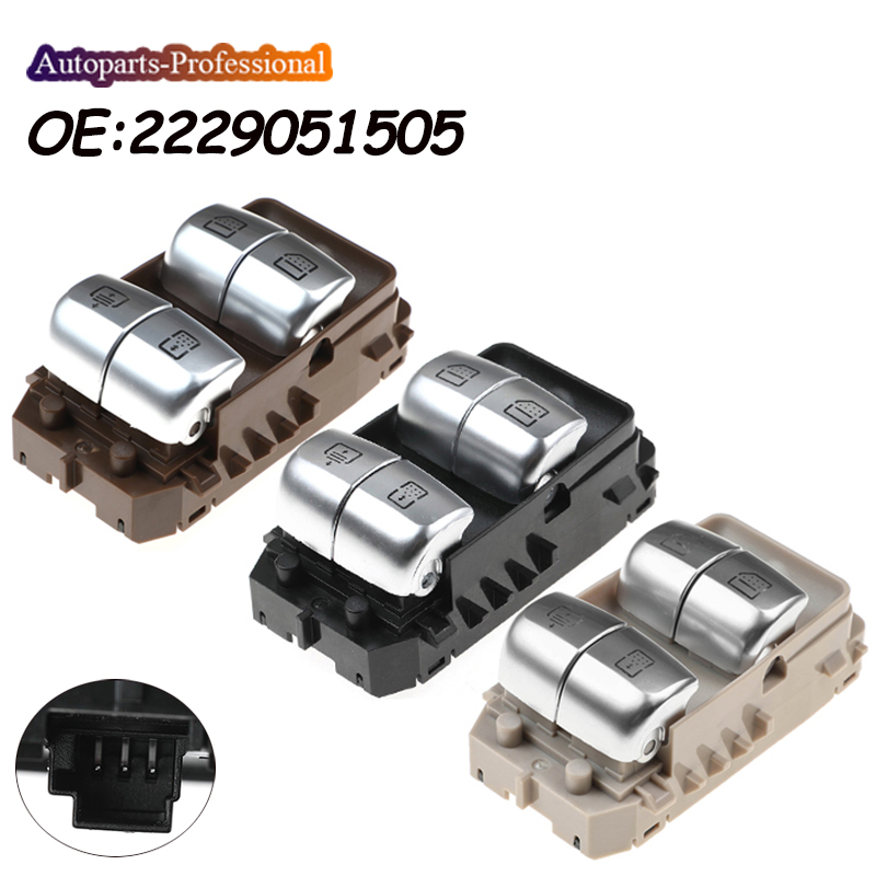 Botón regulador de interruptor de Control de ventana eléctrica para mercedes-benz W222 S550e S600 S63 2229051505   Accesorio para automóvil