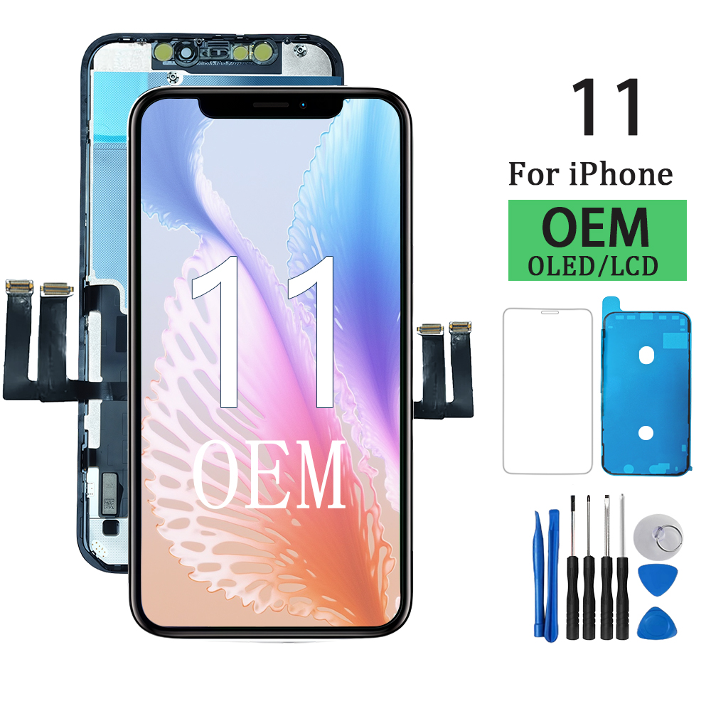 A2221 A2111 A2223 OLED Pantalla iphone 11 液晶ディスプレイタッチスクリーンデジタイザアセンブリ iPhone 11 液晶交換用