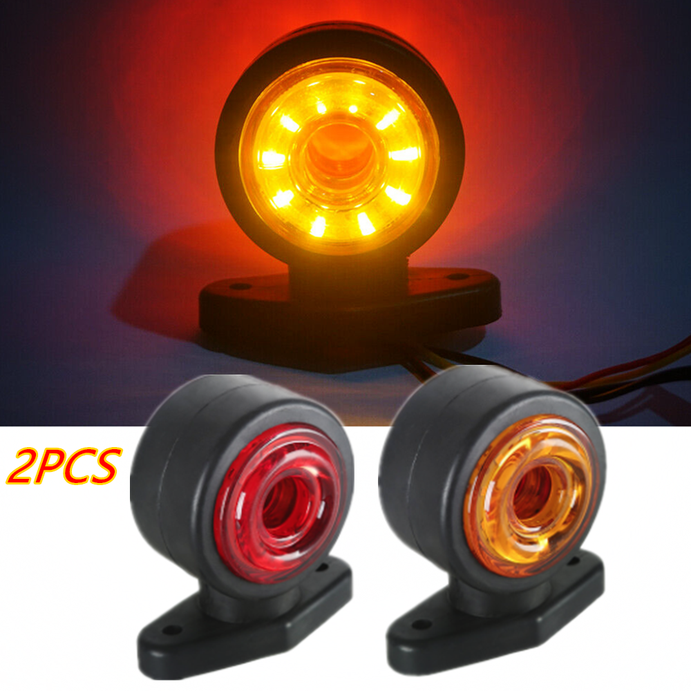 2PCS Universal 12-24v Warnung Rücklicht Seite Marker Indikatoren Licht Lkw Lkw Bus Dual Gesicht blinker Licht Umriss Lampe