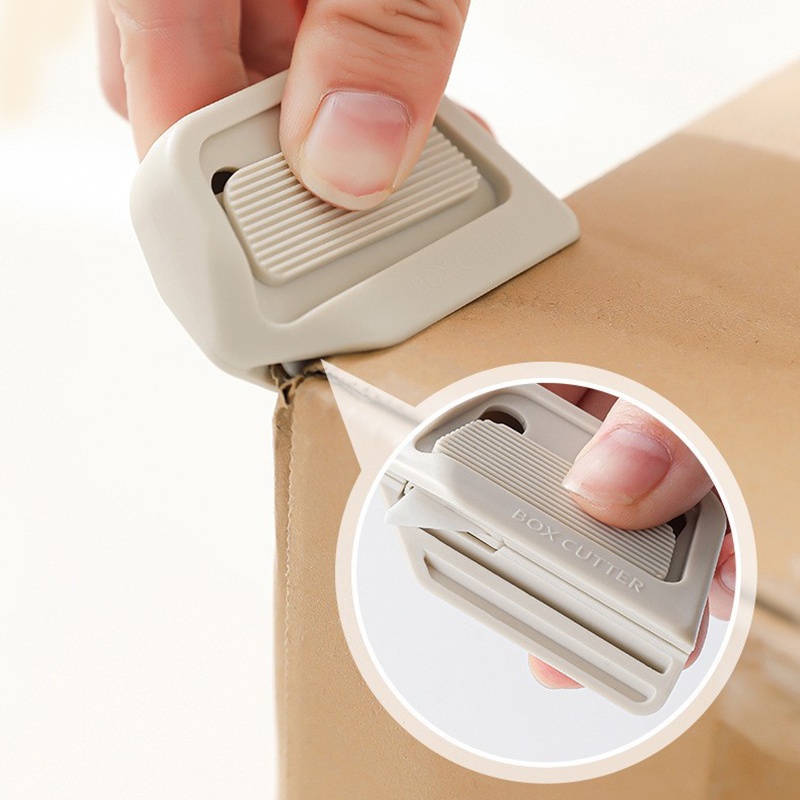 Nuevo Cortador de caja magnética, cuchillo de seguridad antiadherente portátil retráctil automático para abrir paquetes, cortador para manualidades de paquetes Express