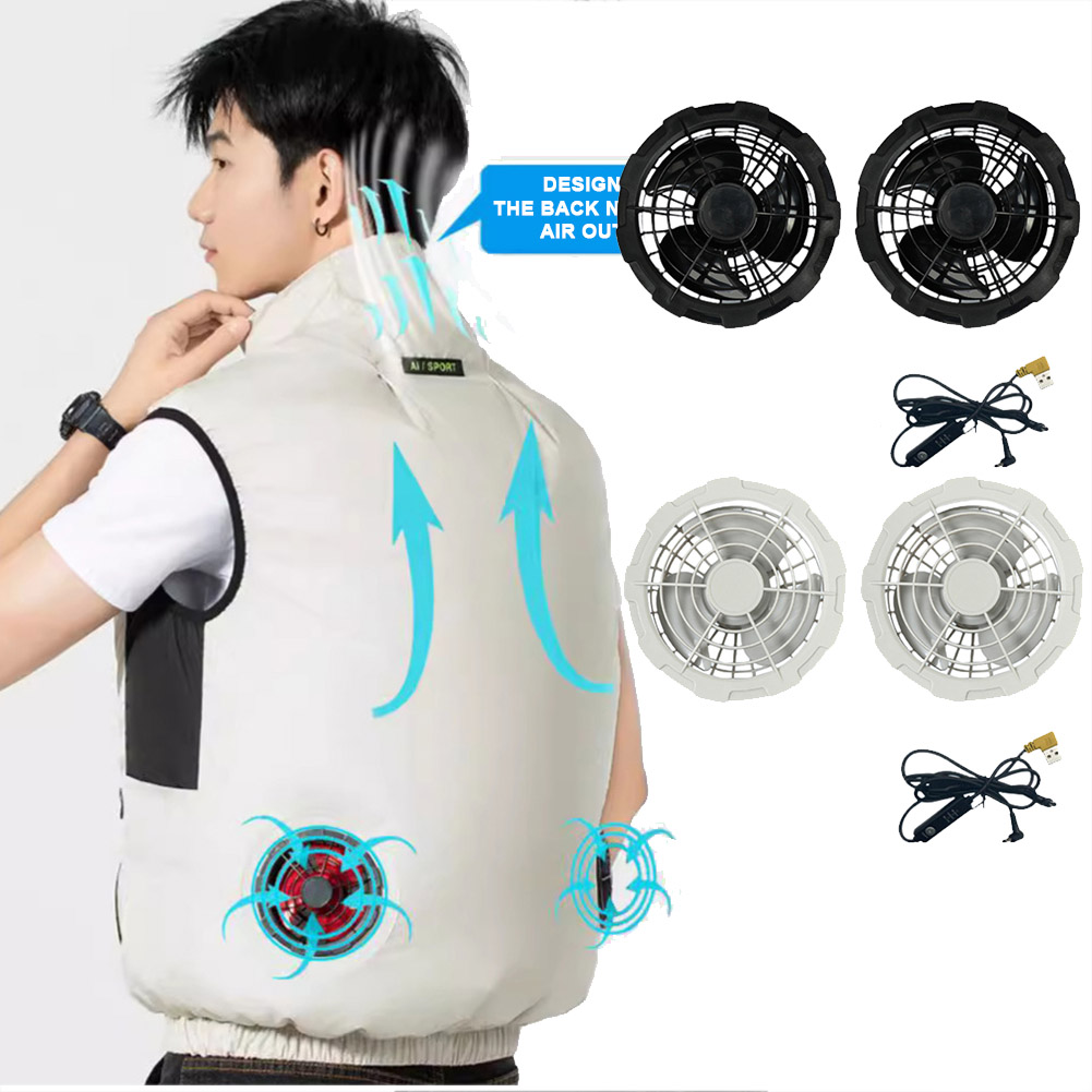 Chaleco de ventilador de hielo resistente al calor, ropa de aire acondicionado, transpirable, portátil, para trabajo de clima caliente