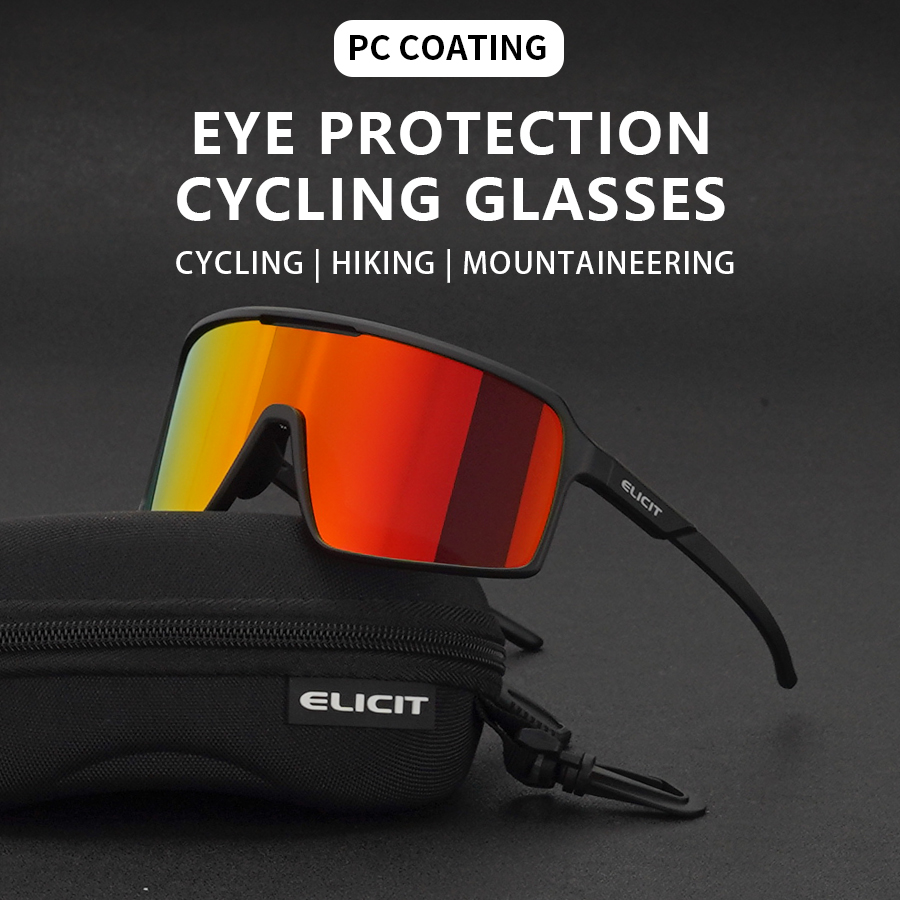 Lunettes de cyclisme ELICIT pour hommes et femmes, lunettes de vélo de montagne, lunettes de sport de plein air, course à pied, randonnée, lunettes UV400, lunettes de VTT