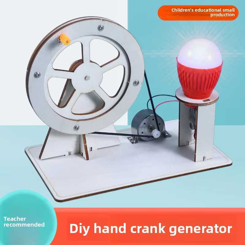 DIY Mini Hand Crank Generator DIY Science Experiment Kit & Educatief Model Speelgoed voor kinderen Cadeau Speelgoedproject