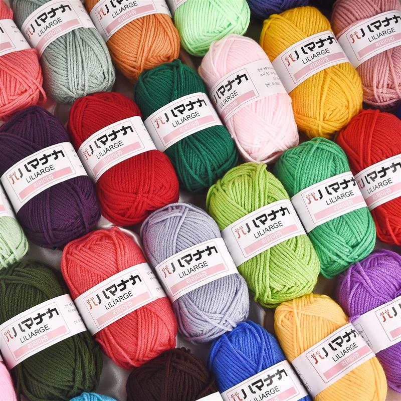 25 g weiches Milch-Baumwoll-Strickgarn, Anti-Pilling, hochwertiges Strickgarn, 4-lagig, Baumwollgarn für Häkeln, Schal, Pullover, Hut, Puppenhandwerk