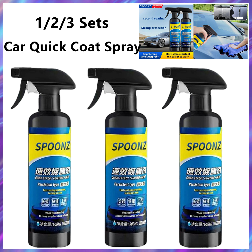 1/2/3 Zestawy Spray do Powłok Samochodowych Nano Ceramicznych Szybko Naprawiających Powłokę, Spray do Szybkiego Powlekania, Wosk w Sprayu, Polerka, Ochrona Powłoki Samochodowej