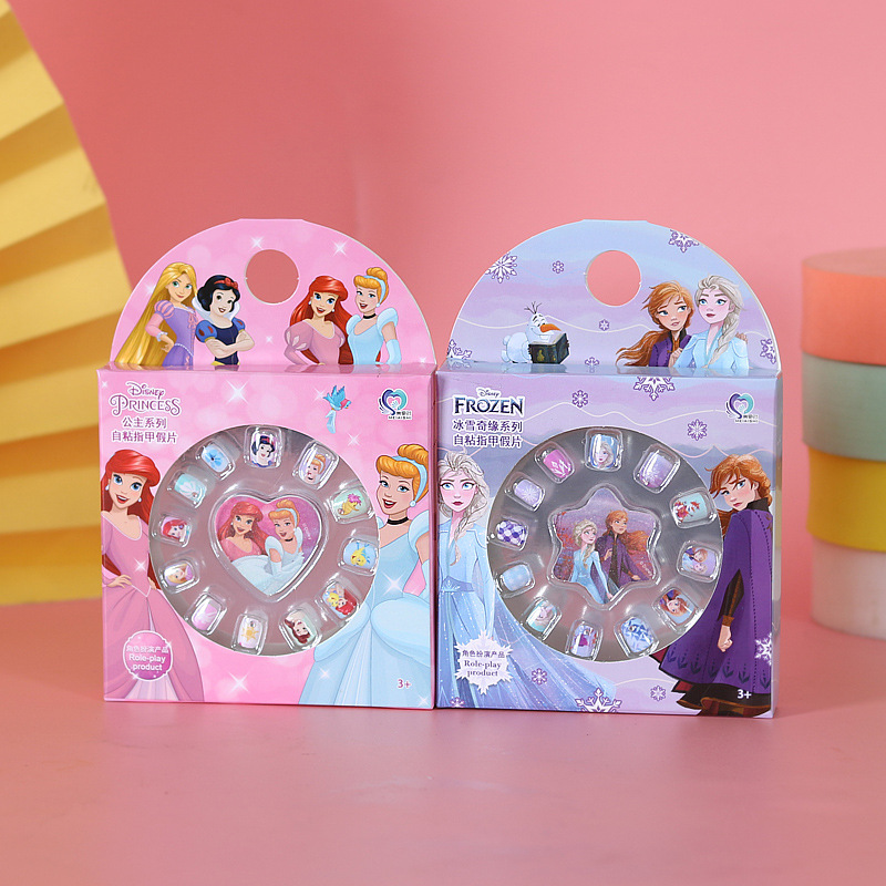 Disney Mädchen gefroren Elsa Prinzessin Kinder Aufkleber Mädchen Cartoon Nagel Aufkleber Mädchen Nail Art Spielzeug