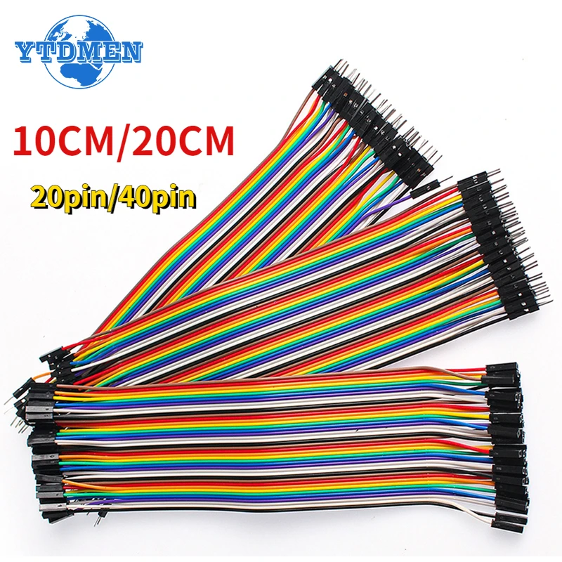 10cm 20cm linha dupont fêmea para fêmea, macho para fêmea + macho para macho para fêmea jumper fio dupont cabo de conexão fio kit diy