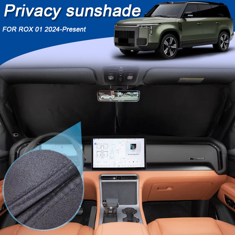 Carro preto janela privacidade pára-sol para rox 01 jishi 2021-presente auto anti-uv isolamento térmico proteger capa acessório interior