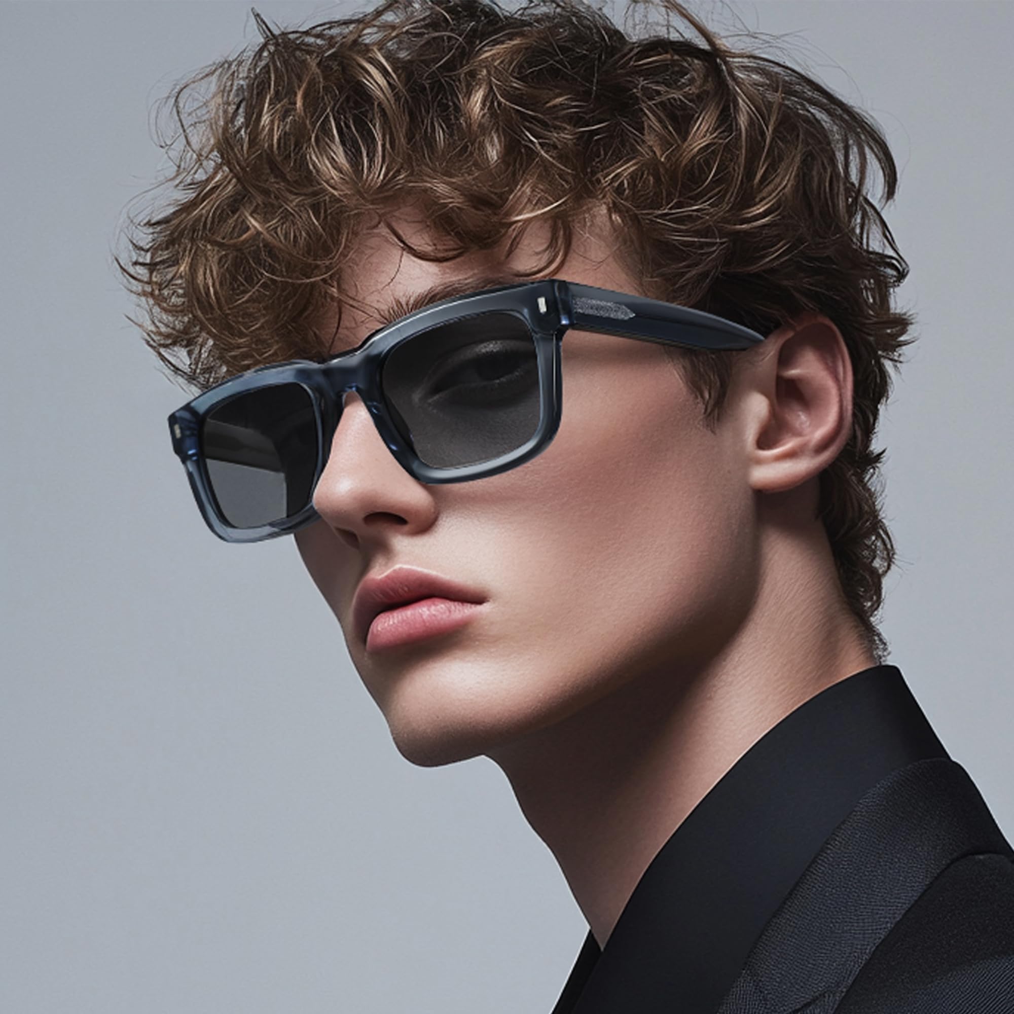 ZENOTTIC Óculos de sol polarizados quadrados para homens, óculos de sol clássicos com proteção UV400 para mulheres, óculos de sol grandes unissex de designer