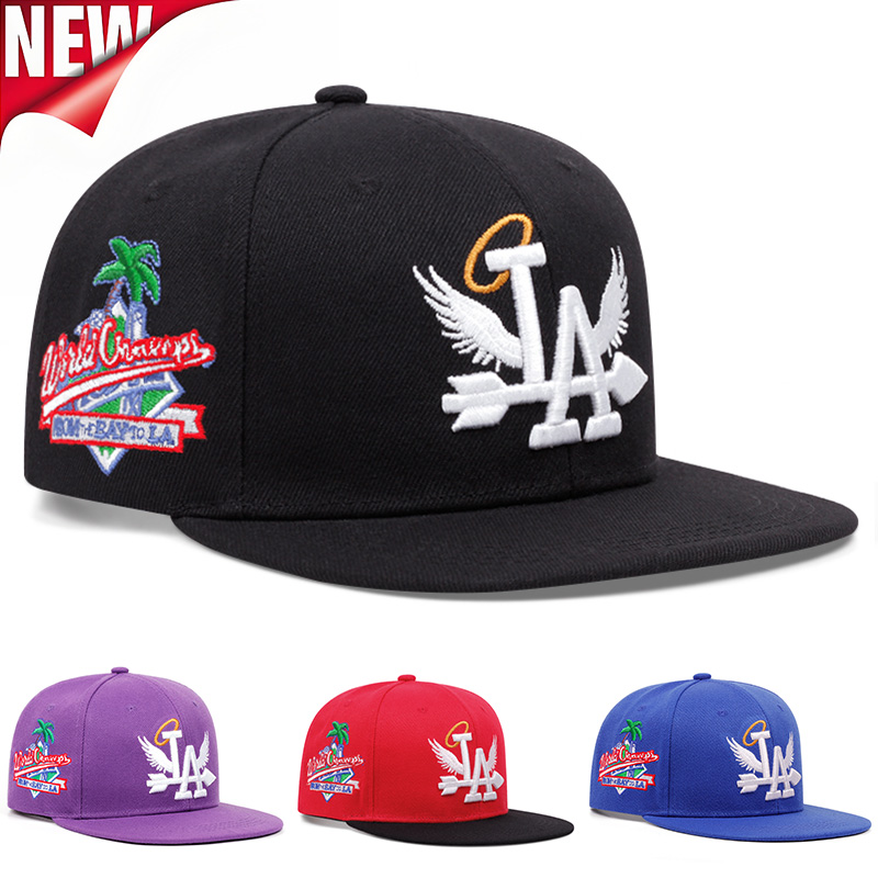 Unisex ใหม่ตัวอักษรรูปแบบปีกด้านข้างรูปแบบเย็บปักถักร้อยแฟชั่นคุณภาพสูง Snapback ผู้ชายอเนกประสงค์เบสบอลหมวก