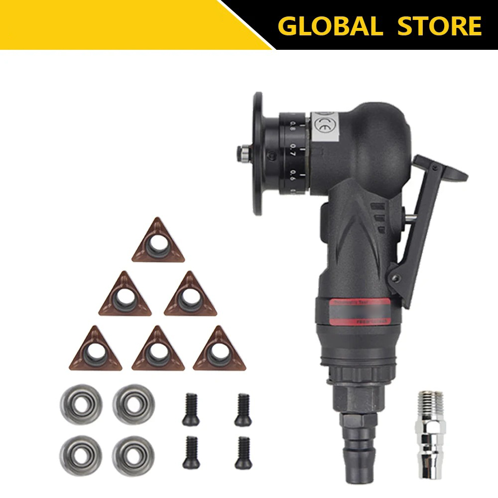 Mini máquina biseladora neumática, máquina cortadora de Metal portátil, cuchillas y rodamientos de desbarbado de 45 grados, herramienta de corte en ángulo