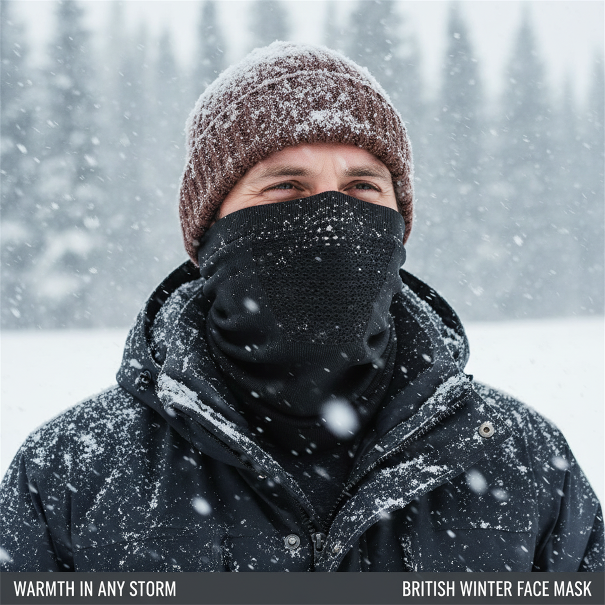 Multi-Function Winter Tube Scarf, Thermal Knitted for Face Neck & Head, Breathable for Hiking Cycling Ski Neck Warmer Tube Scarf